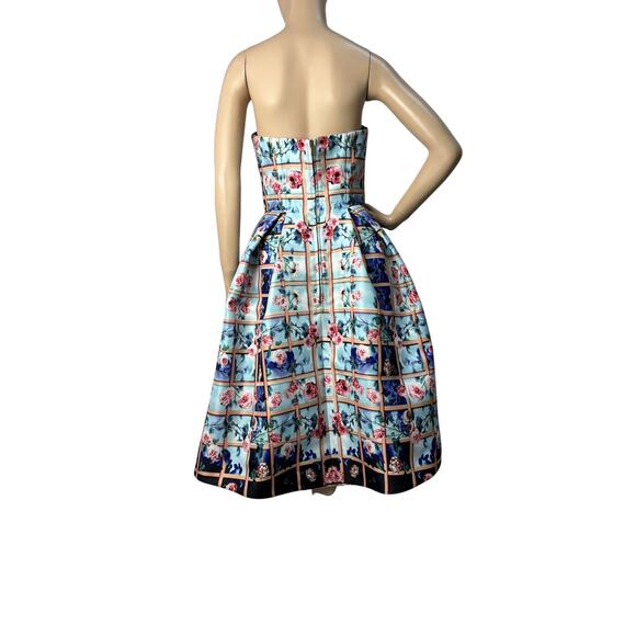Mary Katrantzou Resort 2014 Strapless Floral Cocktail Dress Sz.44IT - Picture 5 of 7